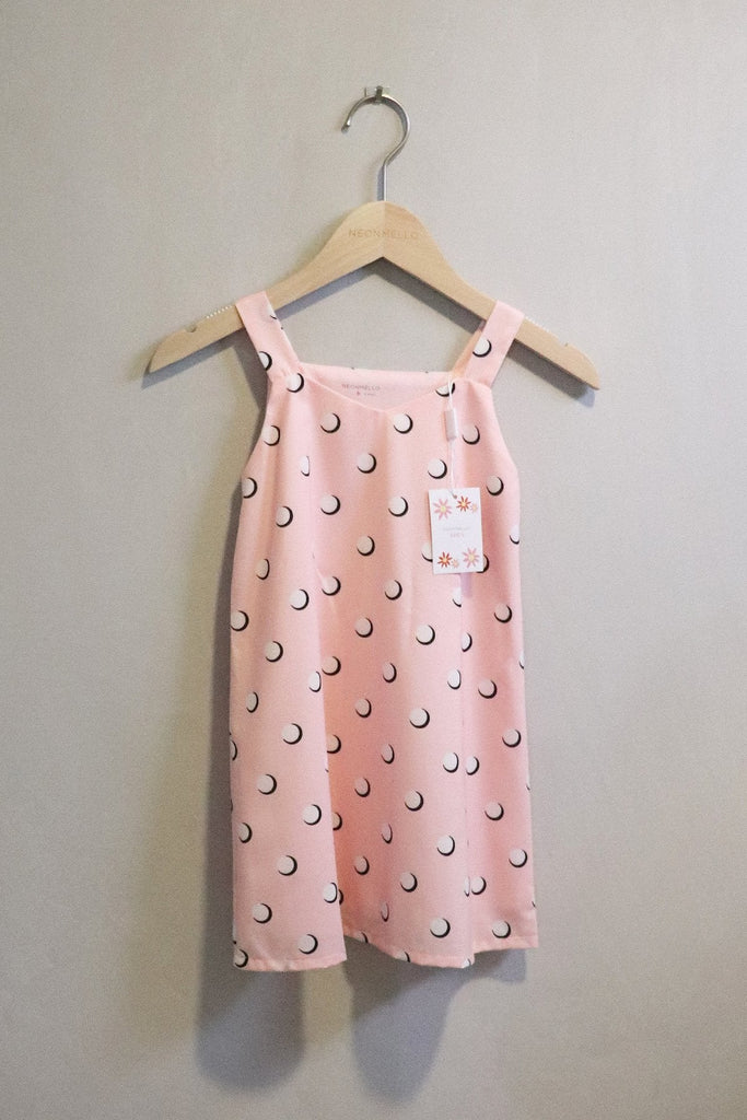 MADEBYNM NM KIDS FAIRYLANE TWO-WAY POLKA DOTS TRAPEZE IN PINK [12M/18M/2Y/3Y/4Y/5Y/6Y] - NEONMELLO