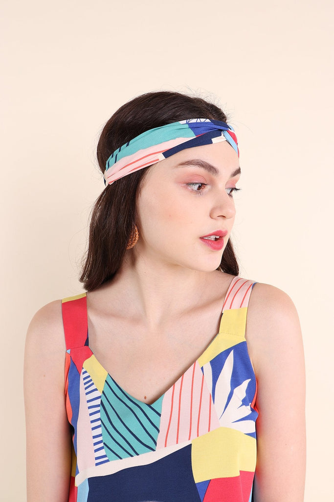 MADEBYNM NM KIDS JOYTON COLOURFUL ABSTRACT HEADBAND - NEONMELLO