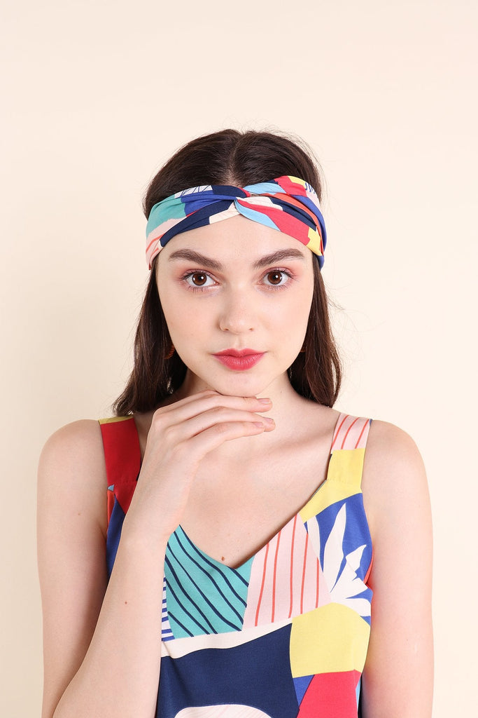 MADEBYNM NM KIDS JOYTON COLOURFUL ABSTRACT HEADBAND - NEONMELLO