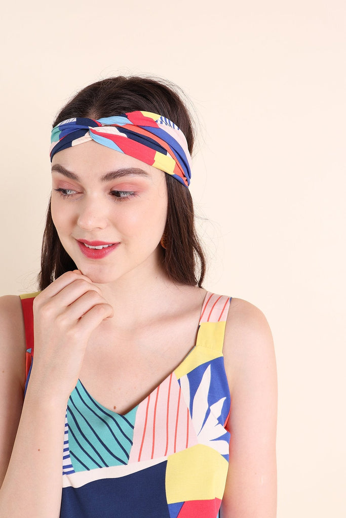 MADEBYNM NM KIDS JOYTON COLOURFUL ABSTRACT HEADBAND - NEONMELLO