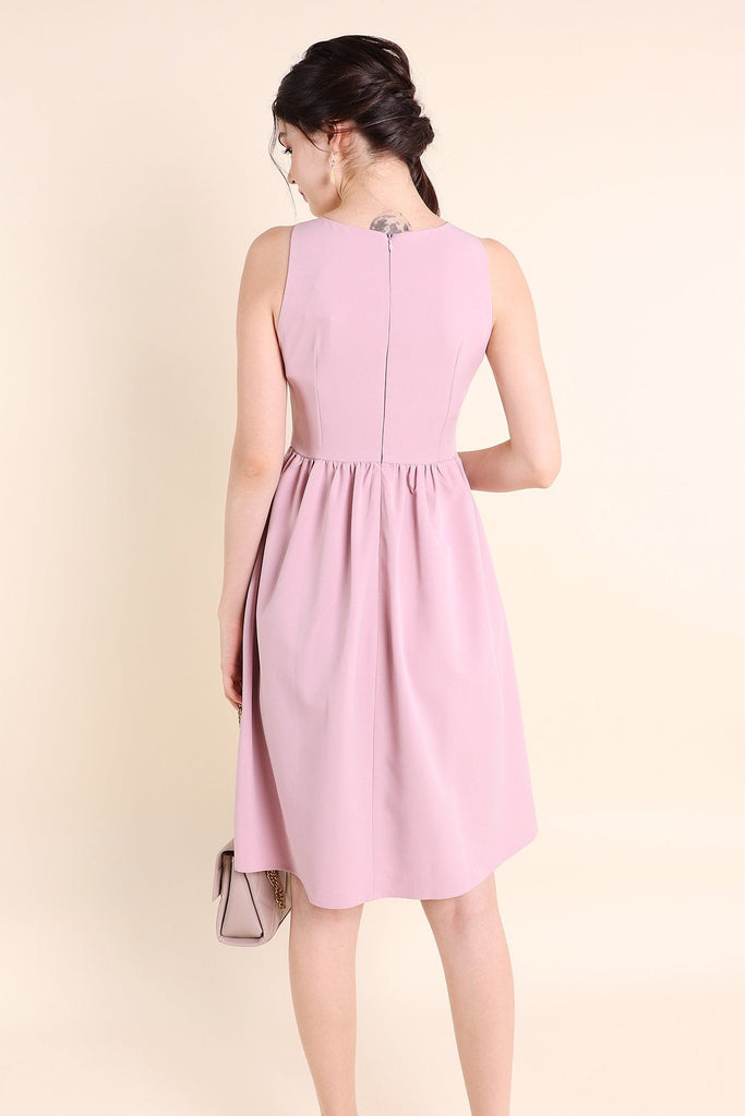 MADEBYNM SPRING SONATA EMBROIDERY COLOURBLOCK MIDI DRESS IN PINK/MINT [XS/S/M/L/XL] - NEONMELLO