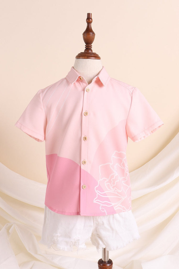 RESTOCKED** NM KIDS SPRING REUNION BUTTONED SHIRT IN PINK [12M/18M/2Y/3Y/4Y/5Y/6Y] - NEONMELLO